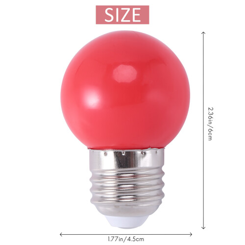 E27 LED Light Warm Red Bulb Plastic Bulb (0.5W Power, Red) 2
