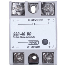 Single Phase Solid State Relay - SSR-40DD 40A DC3-32V DC5-60V White+Silver