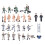 25Pcs 1:87 Figurine Dipinte Figure Miniature Di Ferrovieri Con Benna E Scaletta 1