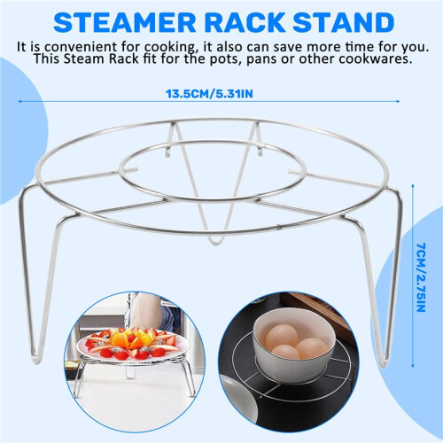 stainless steel Steamer Rack Stand Kitchen Cooking 3 Inch High 1