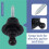 Strap Lock Straplocks Round  for Electric Guitar Bass Black 5