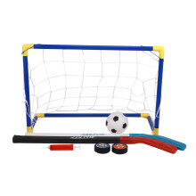 2 in 1 Outdoor/Indoor Kids Sport Voetbal & IJshockey Doelen met Ballen en Pomp Oefen Scrimmage Spel Voetbal Speelgoedset