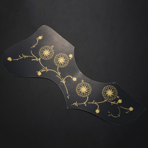Flower Decoration EJ200 Style Acoustic Guitar Pickguard, Black 2