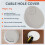 4 Pcs 53mm Drill Hole Plastic Home Computer Desk Cable Cord Grommets 4