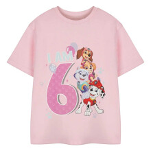 (5-6 Years, Pink) Paw Patrol Girls I Am 6 Short-Sleeved T-Shirt