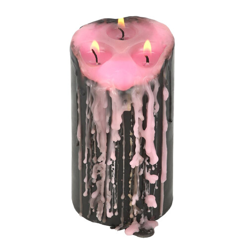 (L, Pink) Something Different Vampire Tears Pillar Candle 2