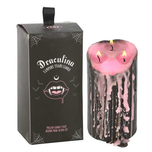 (L, Pink) Something Different Vampire Tears Pillar Candle 1