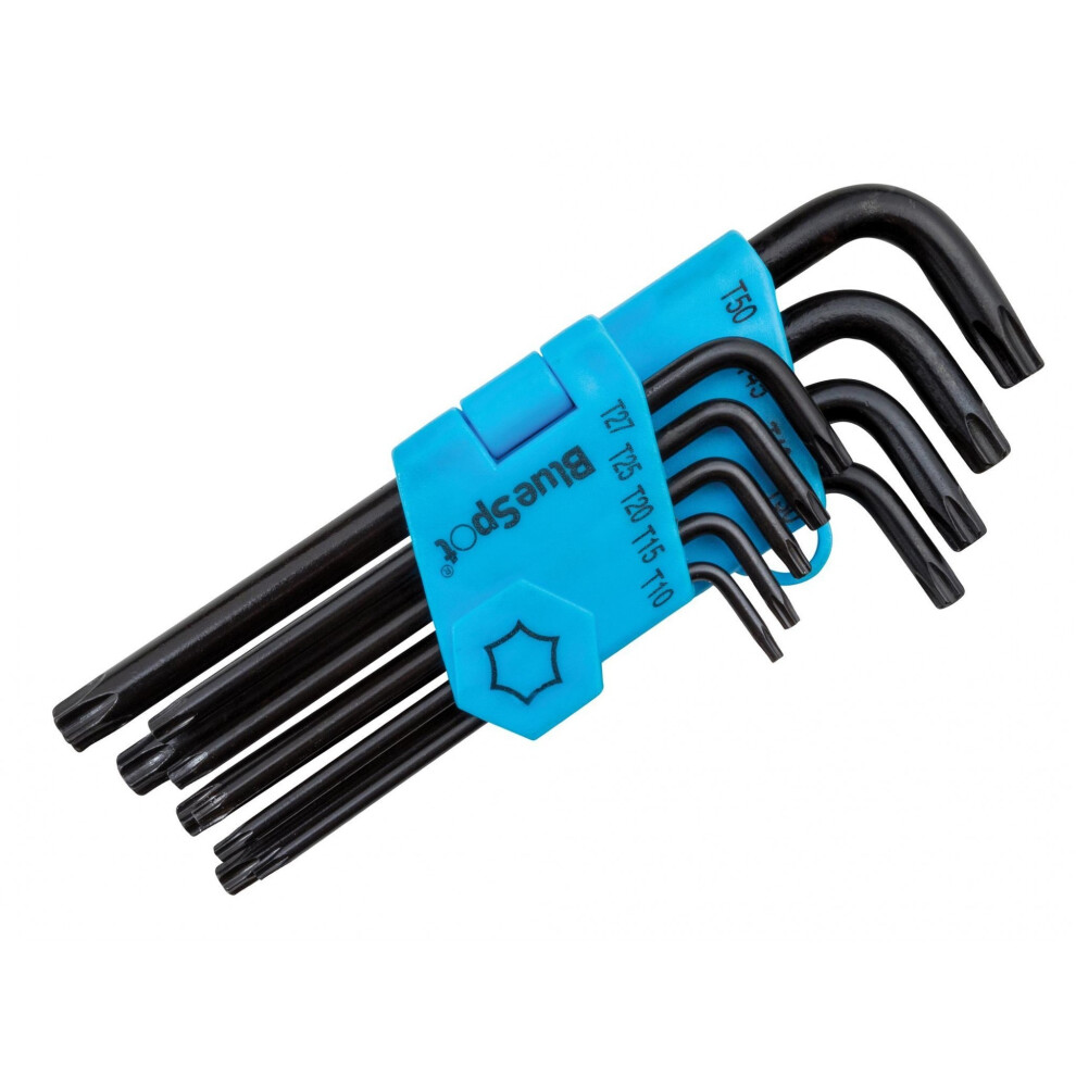 Bluespot Tools Long Arm Torx Key Set Of 9 (Tx10-Tx50) - Multi Colour - Image 2