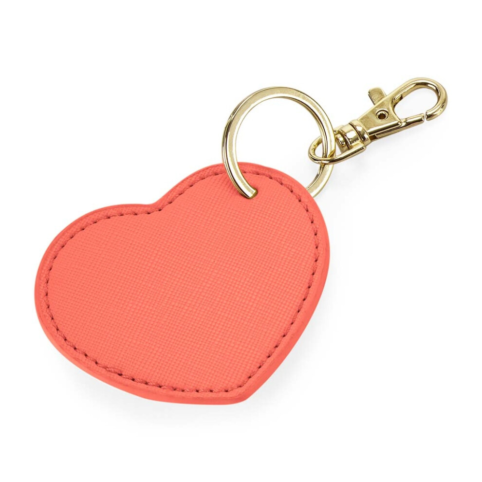 Bagbase (One Size, Coral) Boutique Heart Key Clip Orange,Multicoloured