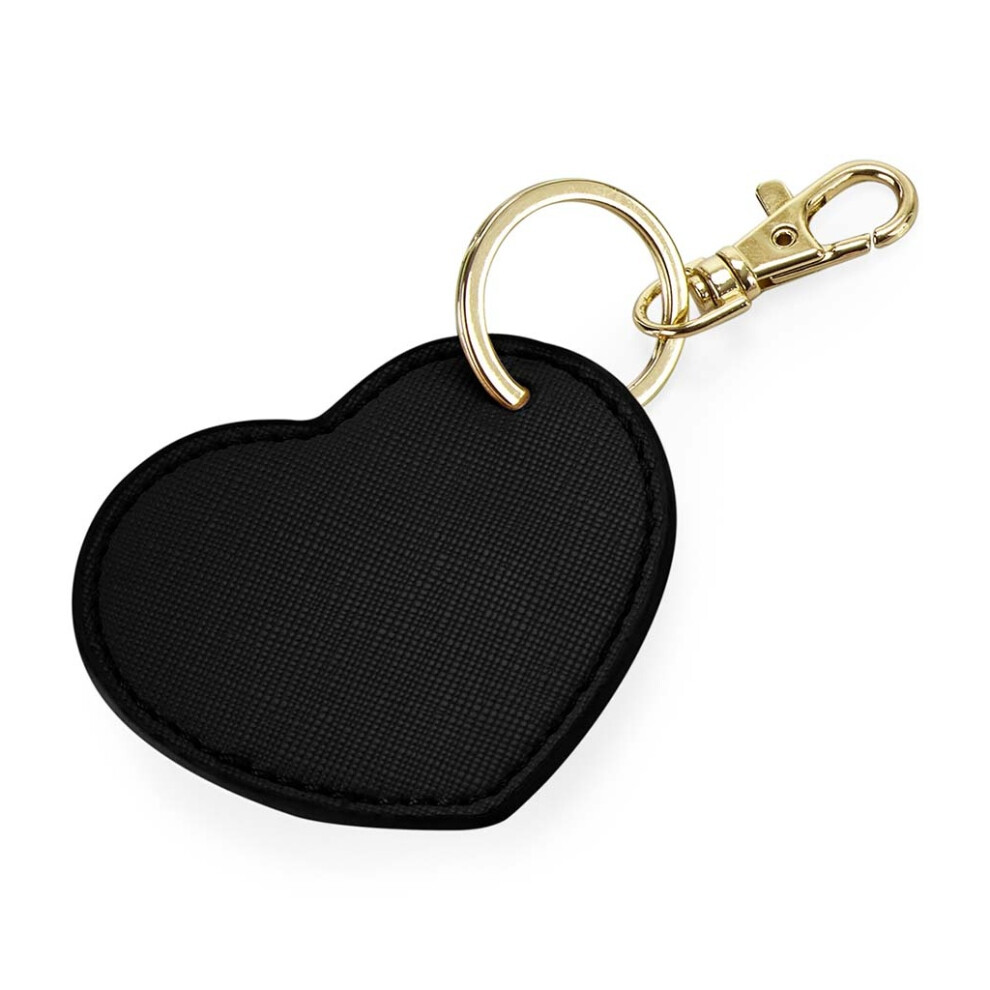 Bagbase (One Size, Black) Boutique Heart Key Clip