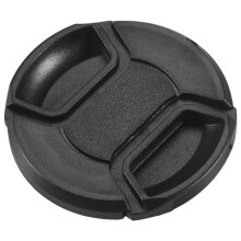 Svart 62 Mm Center Pinch Design Front Lins Cap Cover