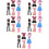 25Ensembles Habits Poupées Adorables Ensemble Tissu 7