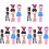 25Ensembles Habits Poupées Adorables Ensemble Tissu 2