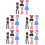 25Ensembles Habits Poupées Adorables Ensemble Tissu 6