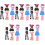 25Ensembles Habits Poupées Adorables Ensemble Tissu 3