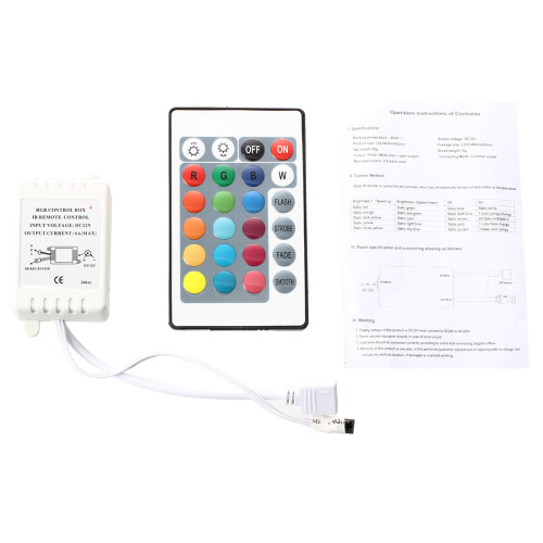 IR Box Remote Controller 24 Keys for RGB LED Light Strip 2