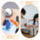 1Ensemble Récipient Lavage Pinceaux Peinture Acier Inoxydable Robuste 6