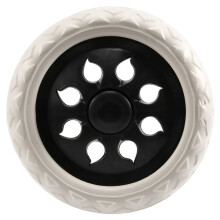 Black White Plastic Core Foam Shopping Trolley Cartwheel Casters