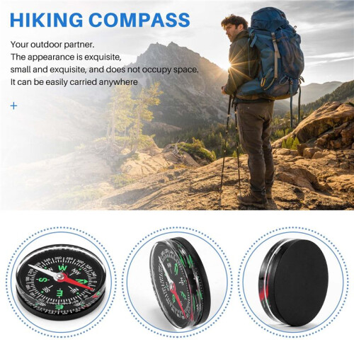 40mm Clear Liquid-filled Camping Compass Hiking Outdoor scouts kit 1