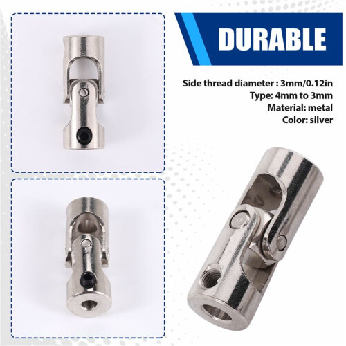 RC Model Ship Rotatable  Universal Joint Joint Connection 4mm to 3mm 1
