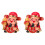 2Pièces Figurines Décoratives Résine Rouge Dieu Richesse 4