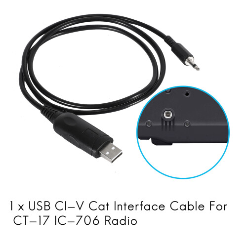 USB CI-V Cat Interface Cable For  CT-17 IC-706 Radio