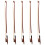 5Pièces Archets Violon Pratique Bois Équilibré Rouge Élèves 11