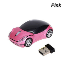 (pink)3d Car Voiture 24ghz Optique Wireless Mouse Mice Usb Receiver For Pc Macbook Laptop