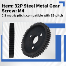 Hardened Steel Metal Spur Gear 54T 32P 3956 for RC 1/10 Slash 4X4 Stampede VXL Rustler E-Revo T-Maxx