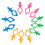 24Pièces Supports Canettes Silicone Accessoires Couture Multicolores 1