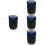 4Pièces Cendrier ABS, Acier Inox, Couvercle Anti-Odeur Bleu 8