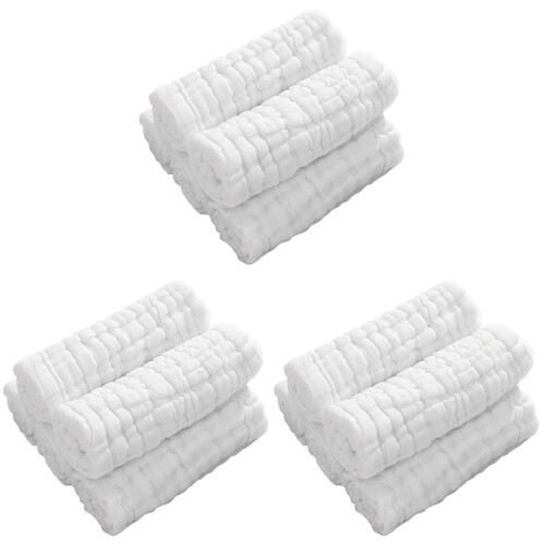 15Pièces Couches Bavoirs Coton Absorbants Bébé 2