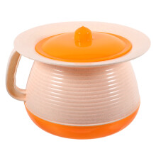2Pièces Pot De Lit Orange En PP Durable Avec Couvercle Anti-