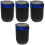 4Pièces Cendrier ABS, Acier Inox, Couvercle Anti-Odeur Bleu 5
