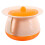 2Pièces Pot De Lit Orange En PP Durable Avec Couvercle Anti- 2