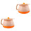 2Pièces Pot De Lit Orange En PP Durable Avec Couvercle Anti- 5