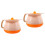 2Pièces Pot De Lit Orange En PP Durable Avec Couvercle Anti- 6