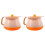 2Pièces Pot De Lit Orange En PP Durable Avec Couvercle Anti- 4