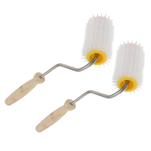 4Pièces Outil Extraction Miel Ruche Roller Confort Bois Blanc 2