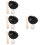 4Ensembles Petits Accessoires Baseball En ABS Noir Pour Jeu Miniature 8