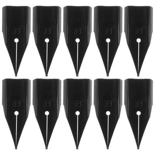 40Pièces Pointe Plume Métal Noire Pour