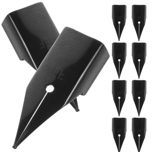 40Pièces Pointe Plume Métal Noire Pour 2
