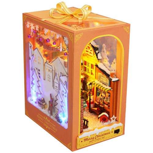 2Ensembles Maison Bois DIY Orange 3D Assemblage Jouet