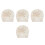 4Pièces Turbans Bébé Beige Polyester Décor Floral Style Adorable 8