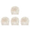 4Pièces Turbans Bébé Beige Polyester Décor Floral Style Adorable 4