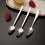 6Pièces Cuillères Bébé Gratte-Purée Fruit Dessert Argents 6