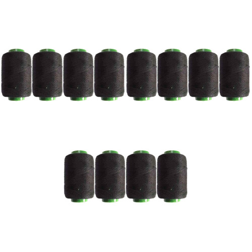 12Pcs Black Wig Sewing Thread Polyester Core Durable for Dressmaking 2