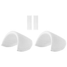 2Pairs Women Shoulder Pads White Sponge Thick Cushion for Suit Jackets