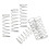 12Pcs Durable Silver Stainless Steel Trumpet Button Spring Fitting Set 1