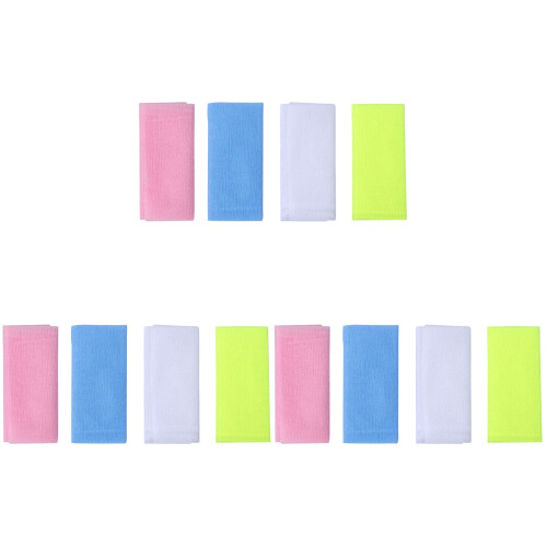 12Pcs Nylon Back Scrubber Towel Bath Cloth Exfoliating Assorted Colors 1